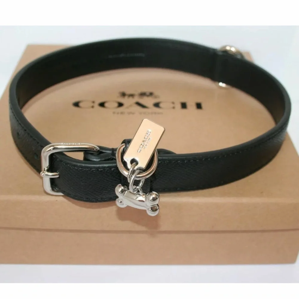 Coach Pet Collar and Leash Matching Gift Set+Box